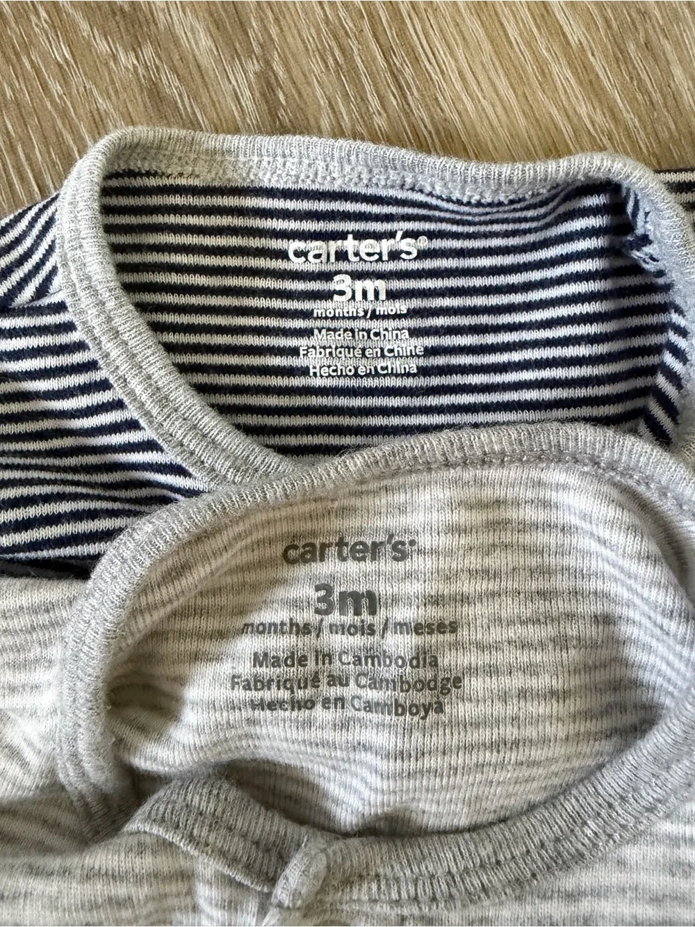 Carter’s Bundle Striped Short-Sleeve Baby Rompers